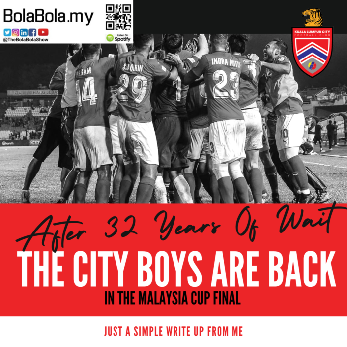 The City Boys Are Back In The Malaysia Cup Final – A Simple Write Up